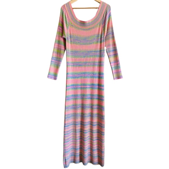 ANTHROPOLOGIE Daily Practice Ribbed Knit Stretchy Bodycon Maxi Dress Size XL NWT - Picture 5 of 12